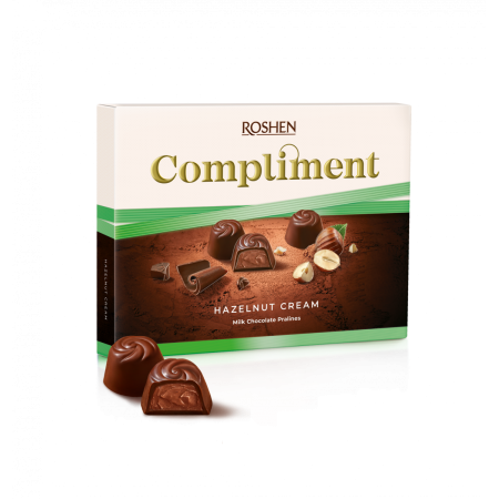 Шоколадови Бонбони Комплимент лешник Рошен 123гр